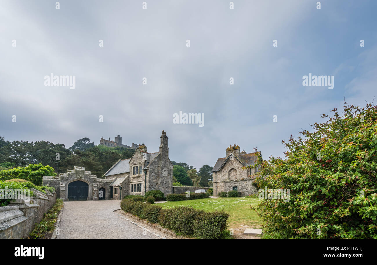 Courtyard on St Michaels Mount Stock Photo Alamy