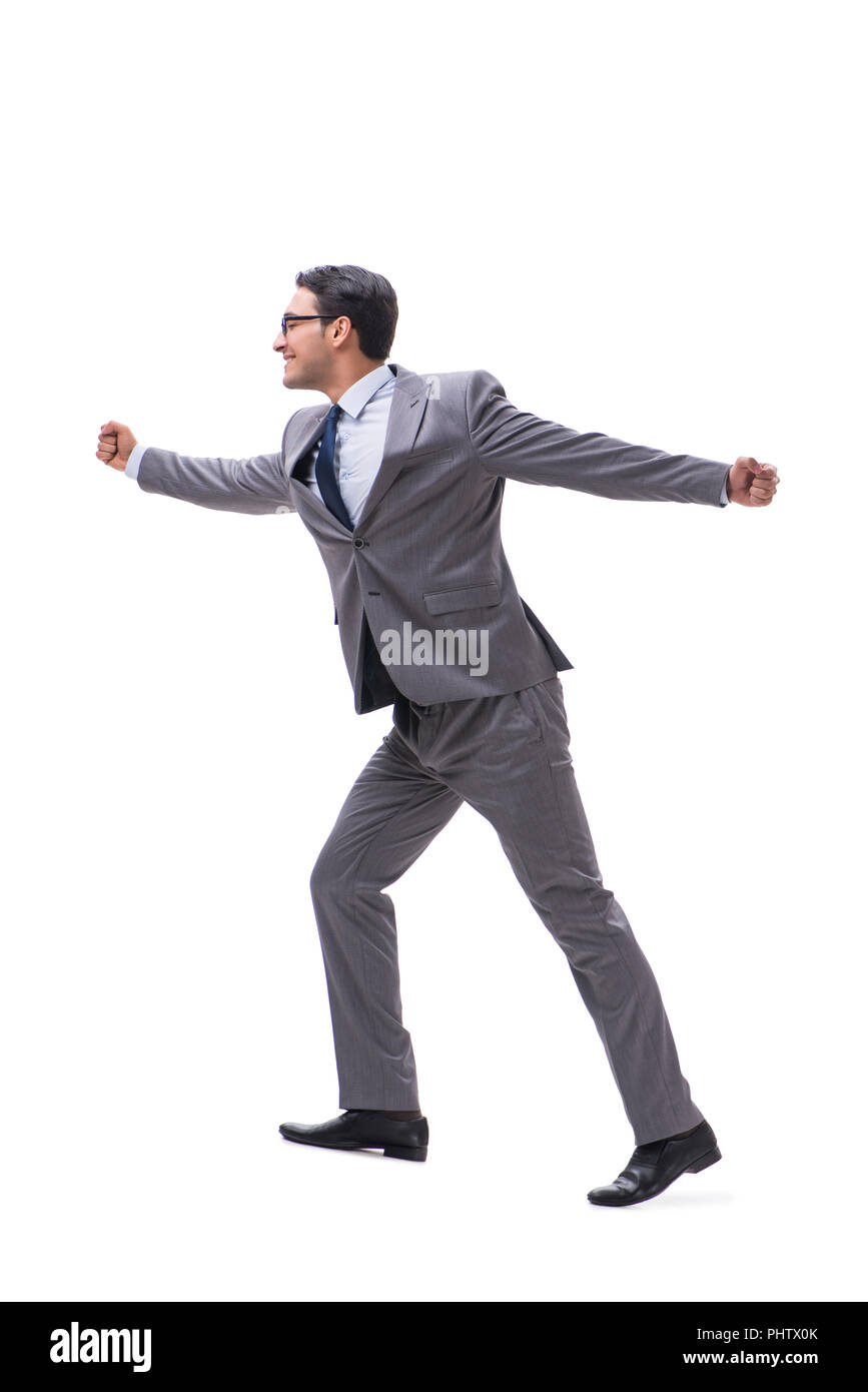 Businessman isolated on white background Stock Photo - Alamy