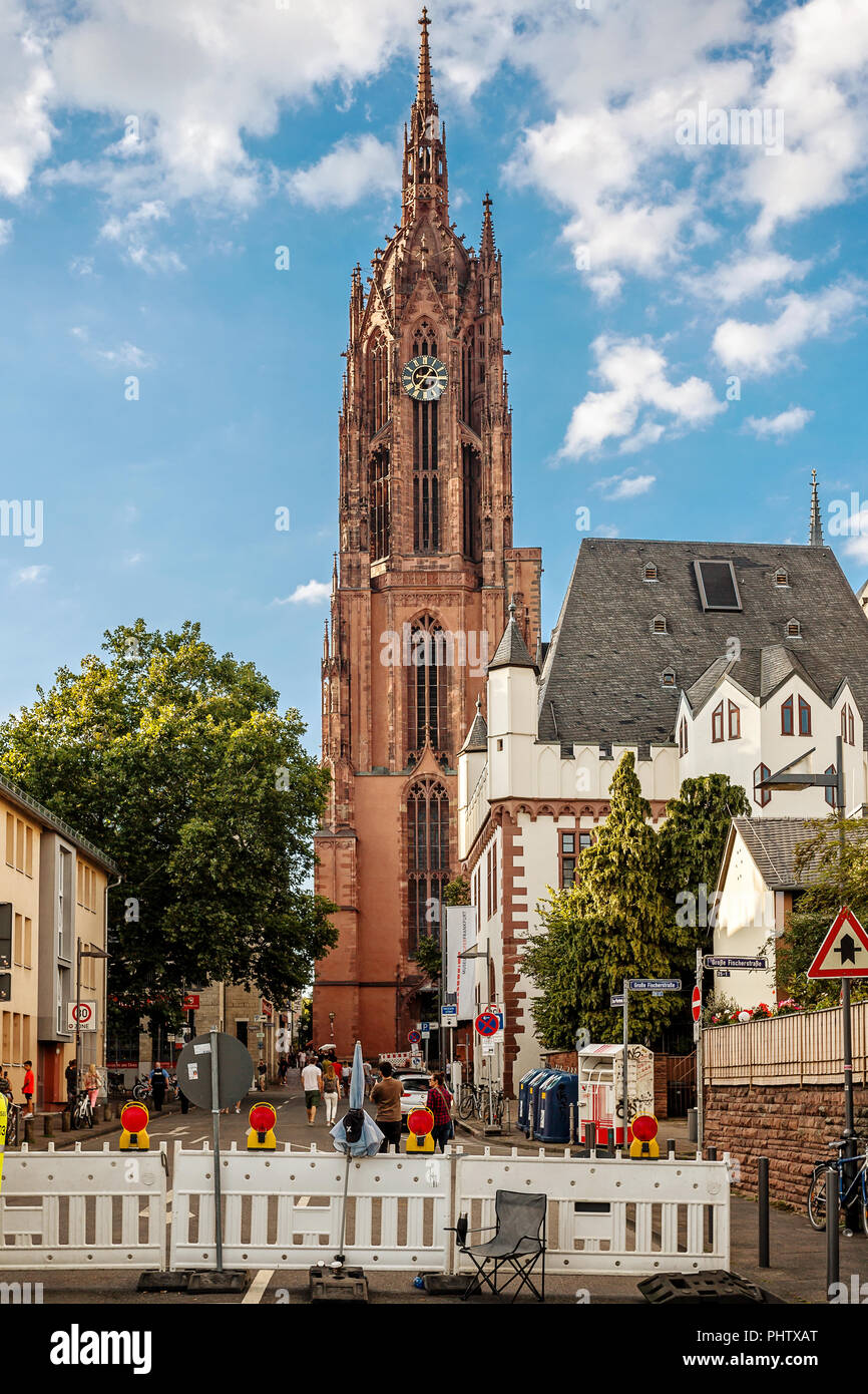 FRANKFURT AM MAIN GERMANY August 06 2017 Imperial Cathedral Of St frankfurt-am-main-germany-august-06-2017-imperial-cathedral-of-st