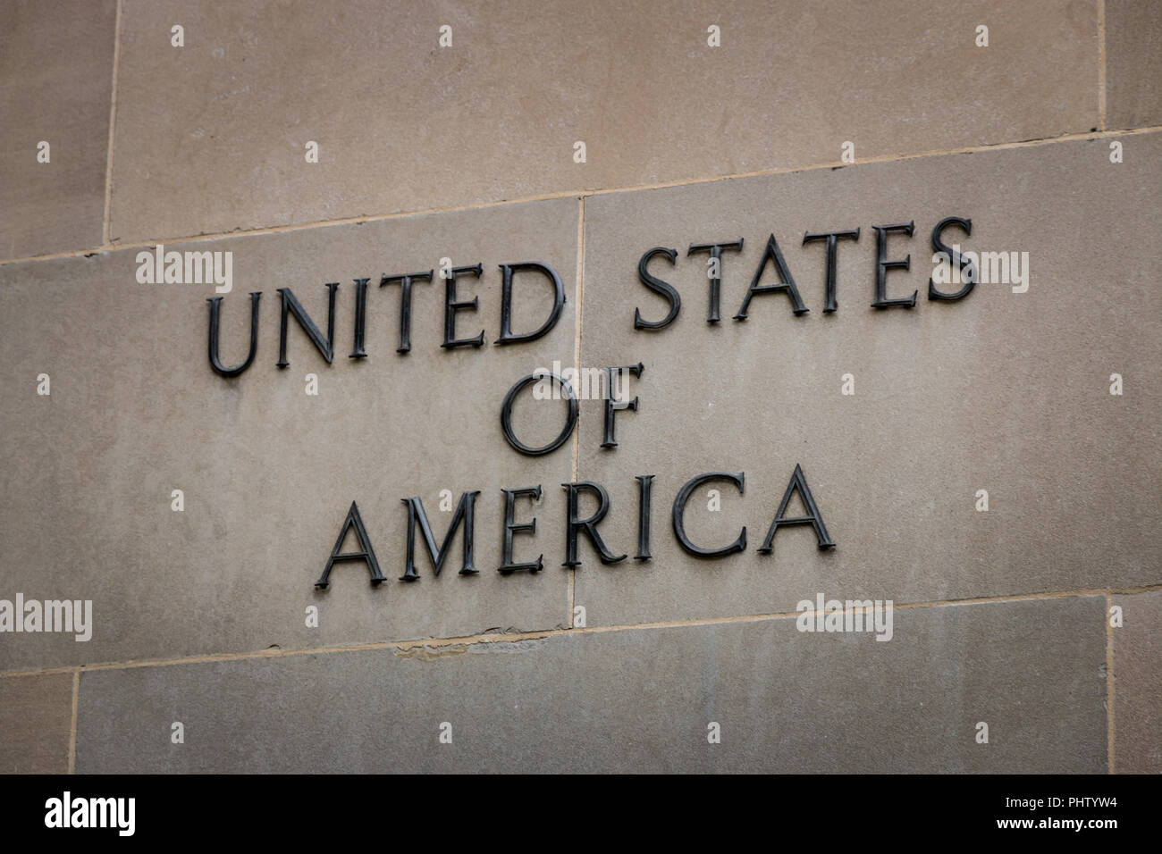 'United States of America' sign Stock Photo