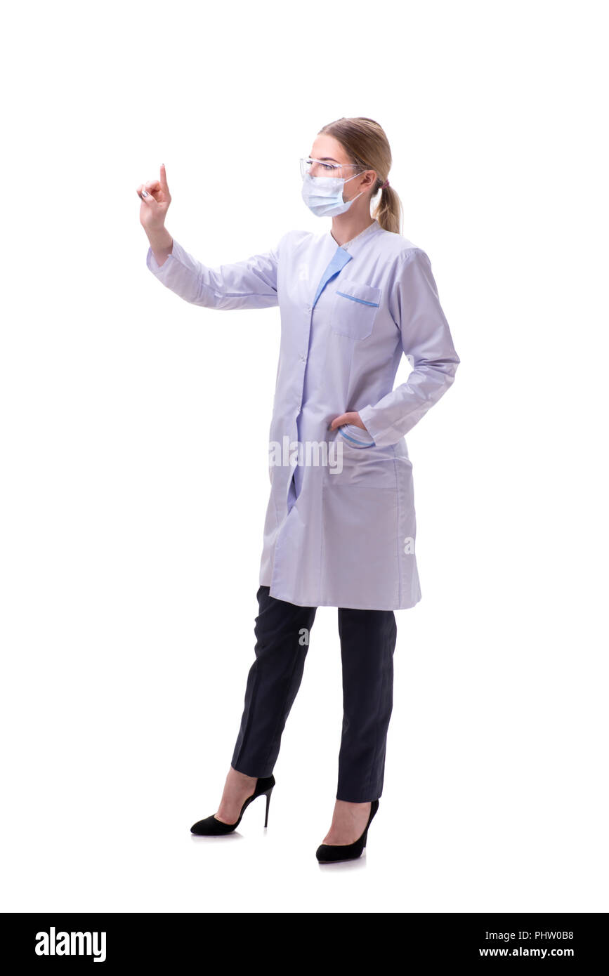 Young woman doctor isolated on white background Stock Photo - Alamy