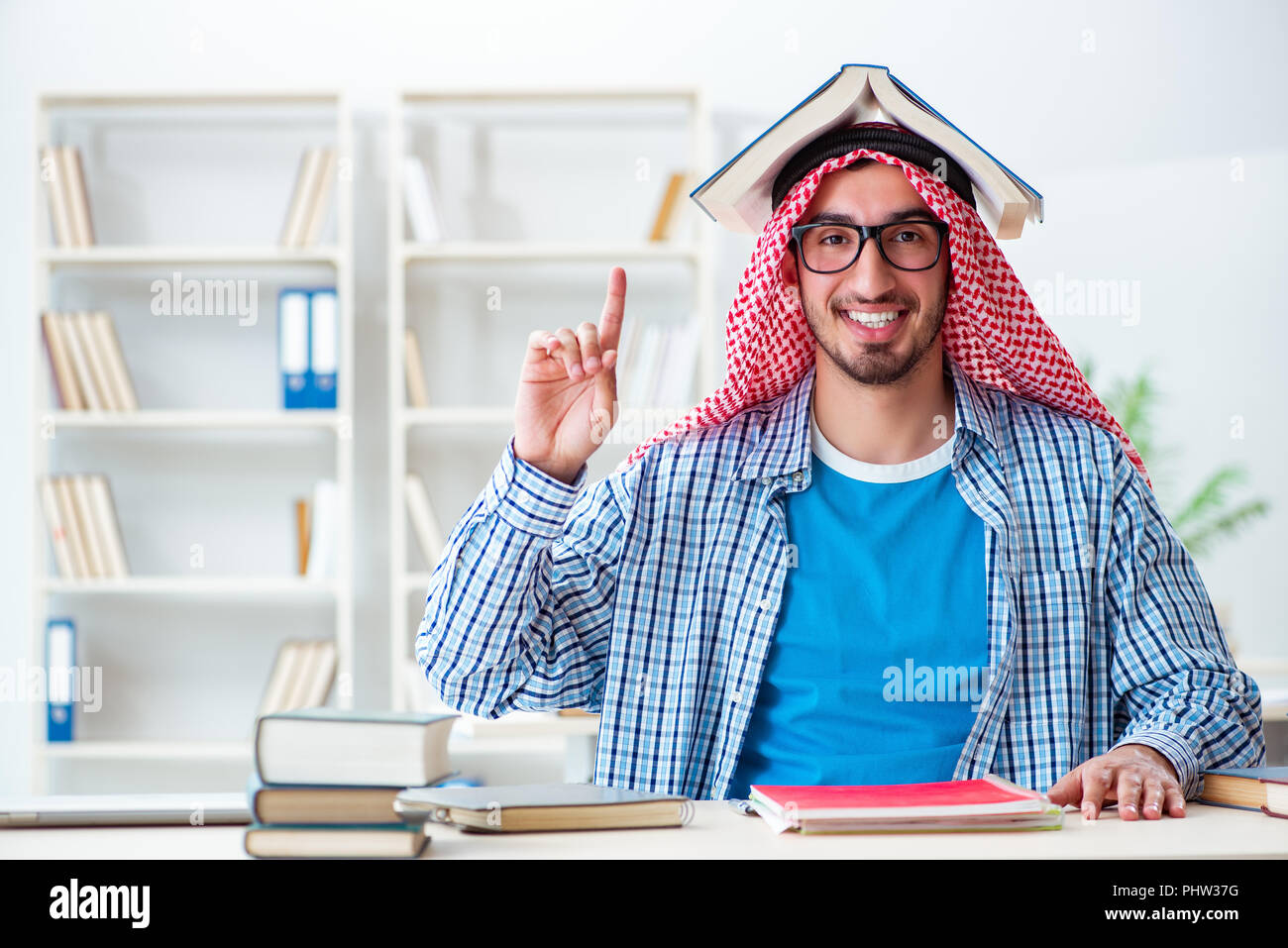 Arab student preparing for university exams Stock Photo - Alamy