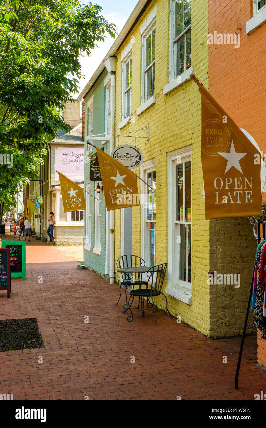 Caroline Street, Fredericksburg, Virginia Stock Photo Alamy