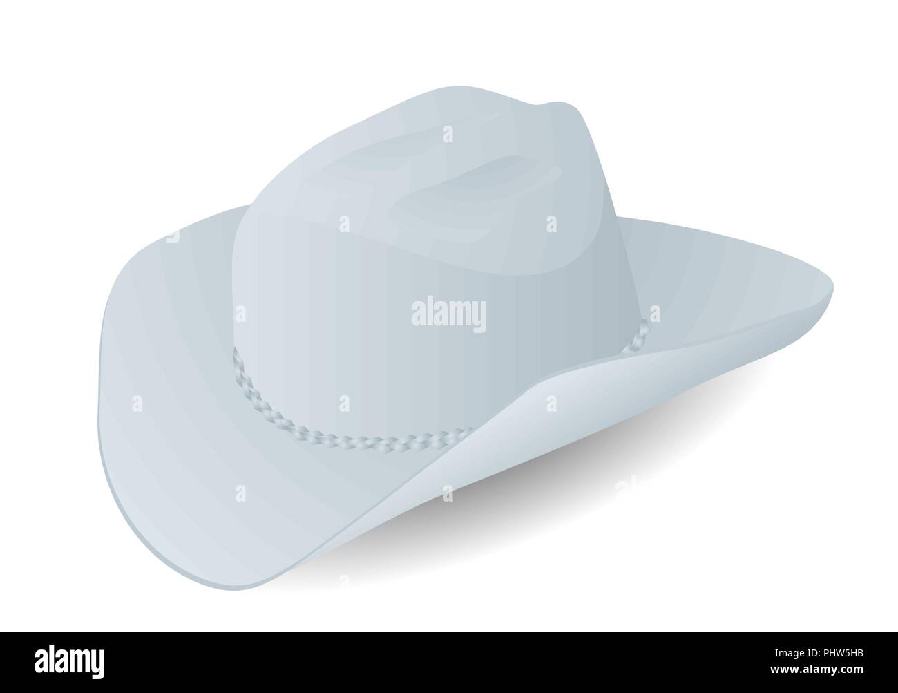 stetson. hat isolated on the white background Stock Vector