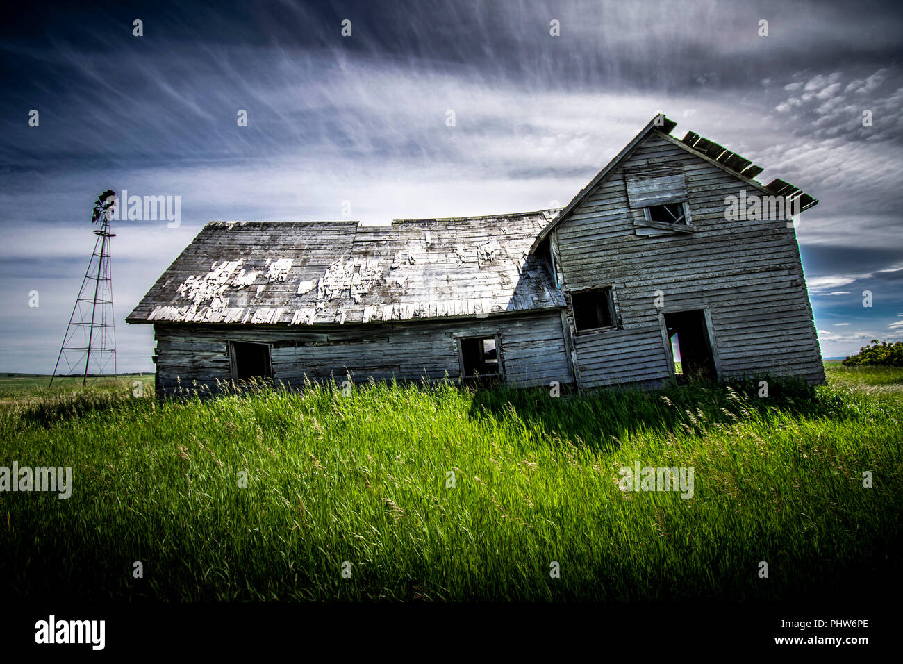 Derelict Farmhouse Stock Photo