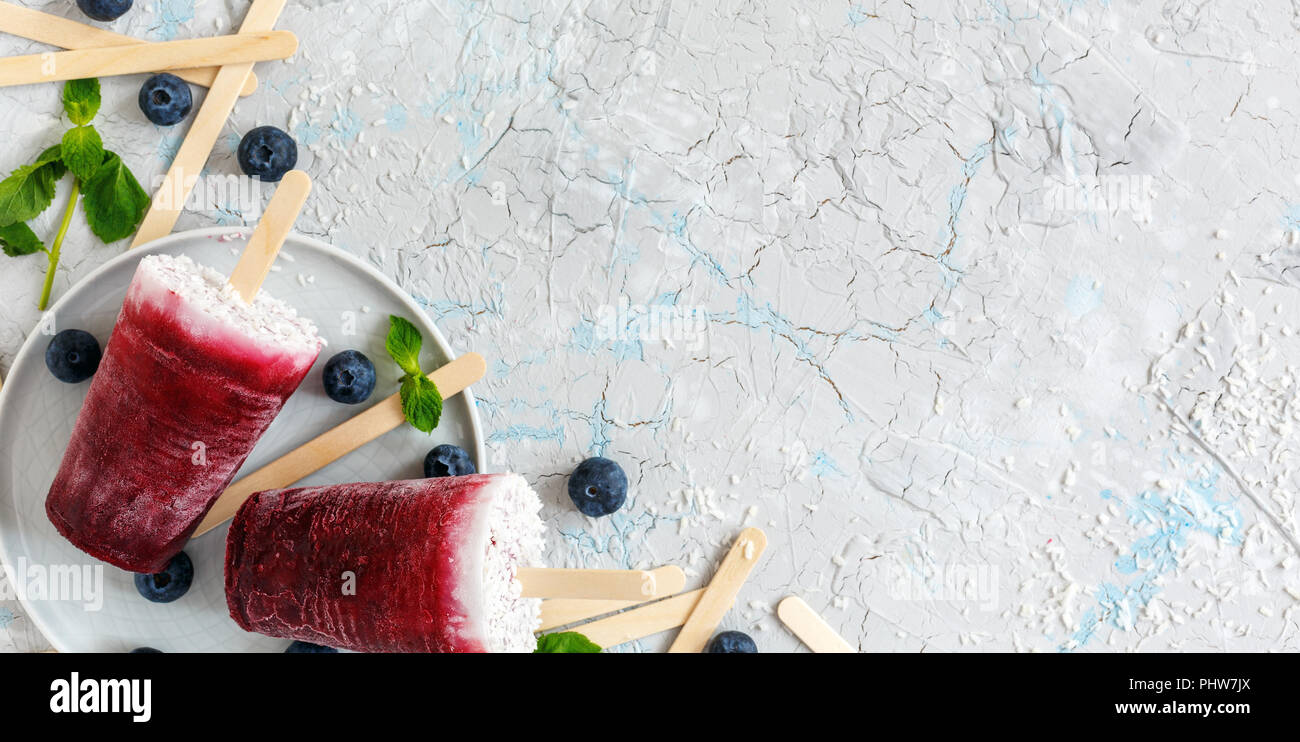 Berry ice cream with coconut milk Stock Photo Alamy