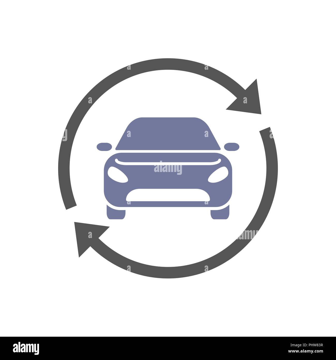 Carsharing, rental service vector logo, icon. EPS 10. Stock Vector