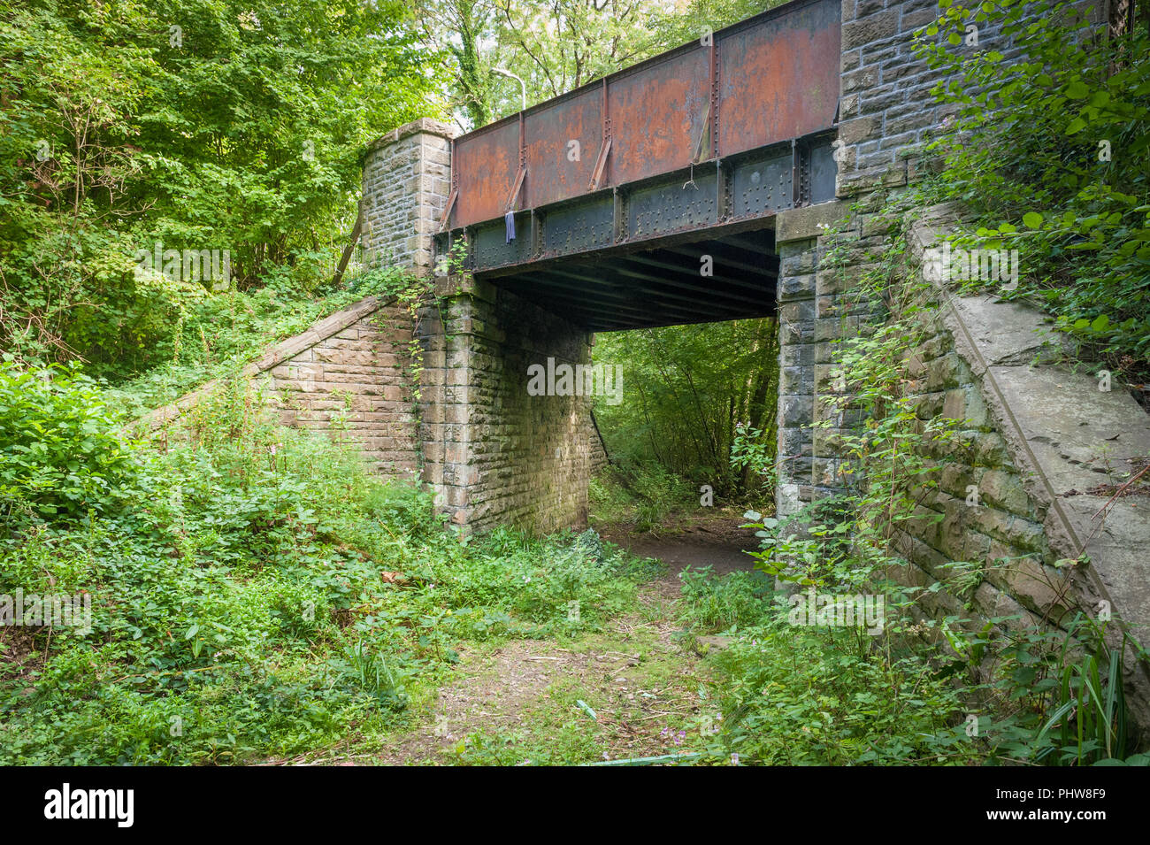 Disused railway, Creigiau, South Wales Stock Photo