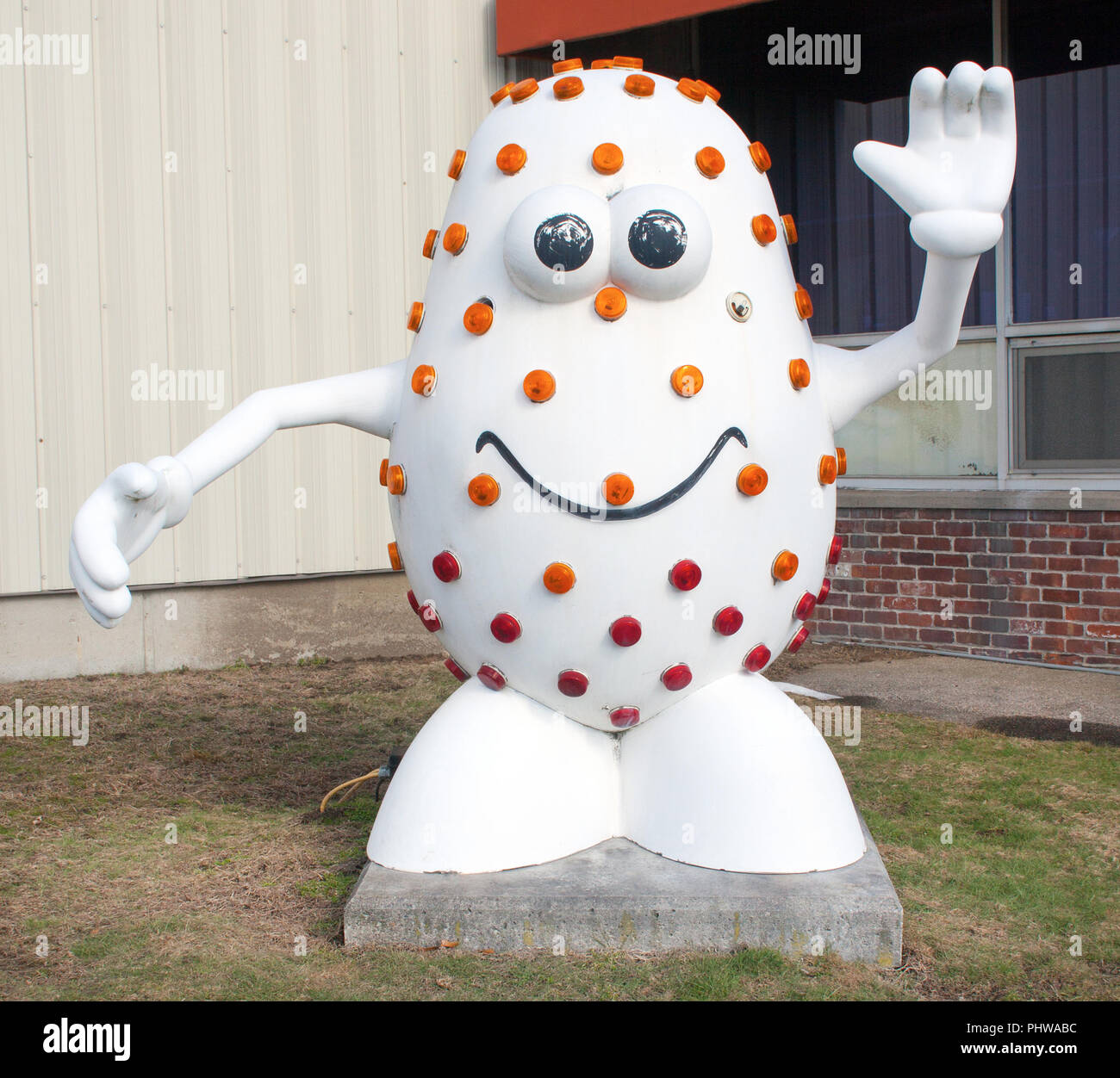 Mr Potato Head with polka dots sculpture in Warwick Rhode Island Stock Photo