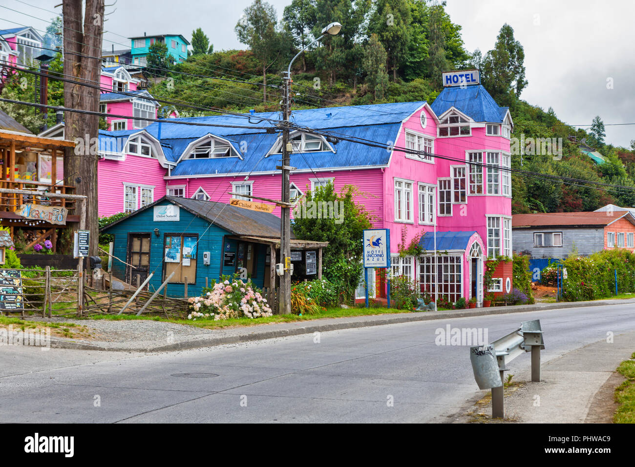 Castro, Chiloe island, Los Lagos region, Chile Stock Photo