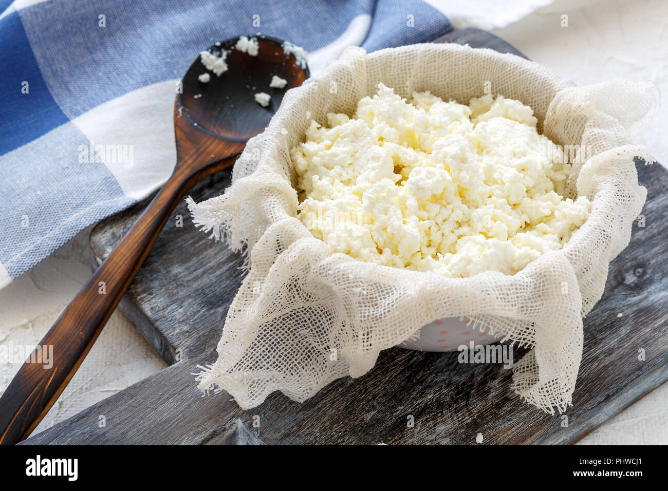 Fresh Homemade Cottage Cheese Stock Photo 217532281 Alamy