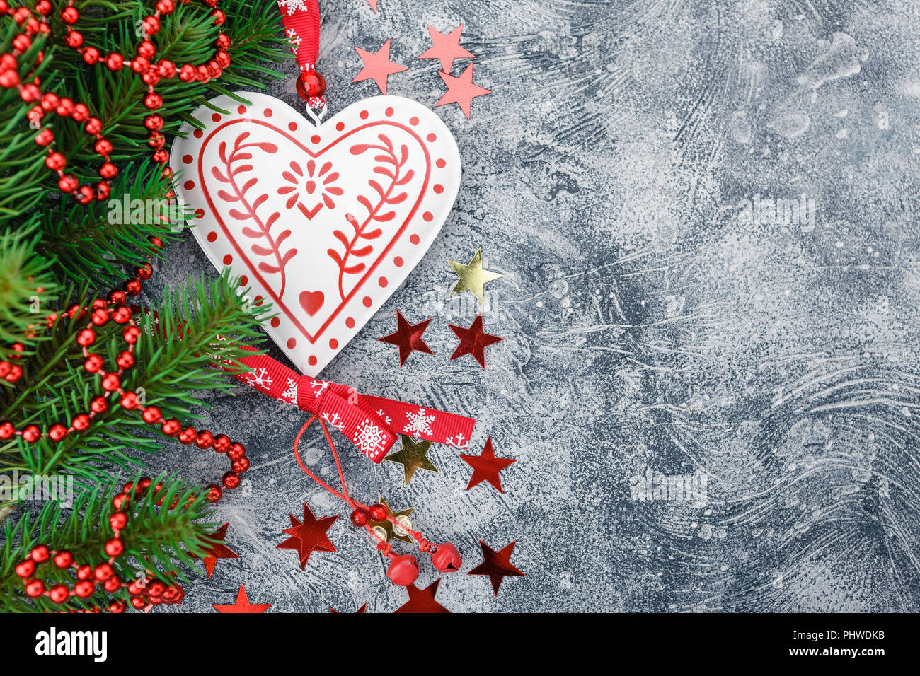 Christmas background with tree branch Stock Photo - Alamy