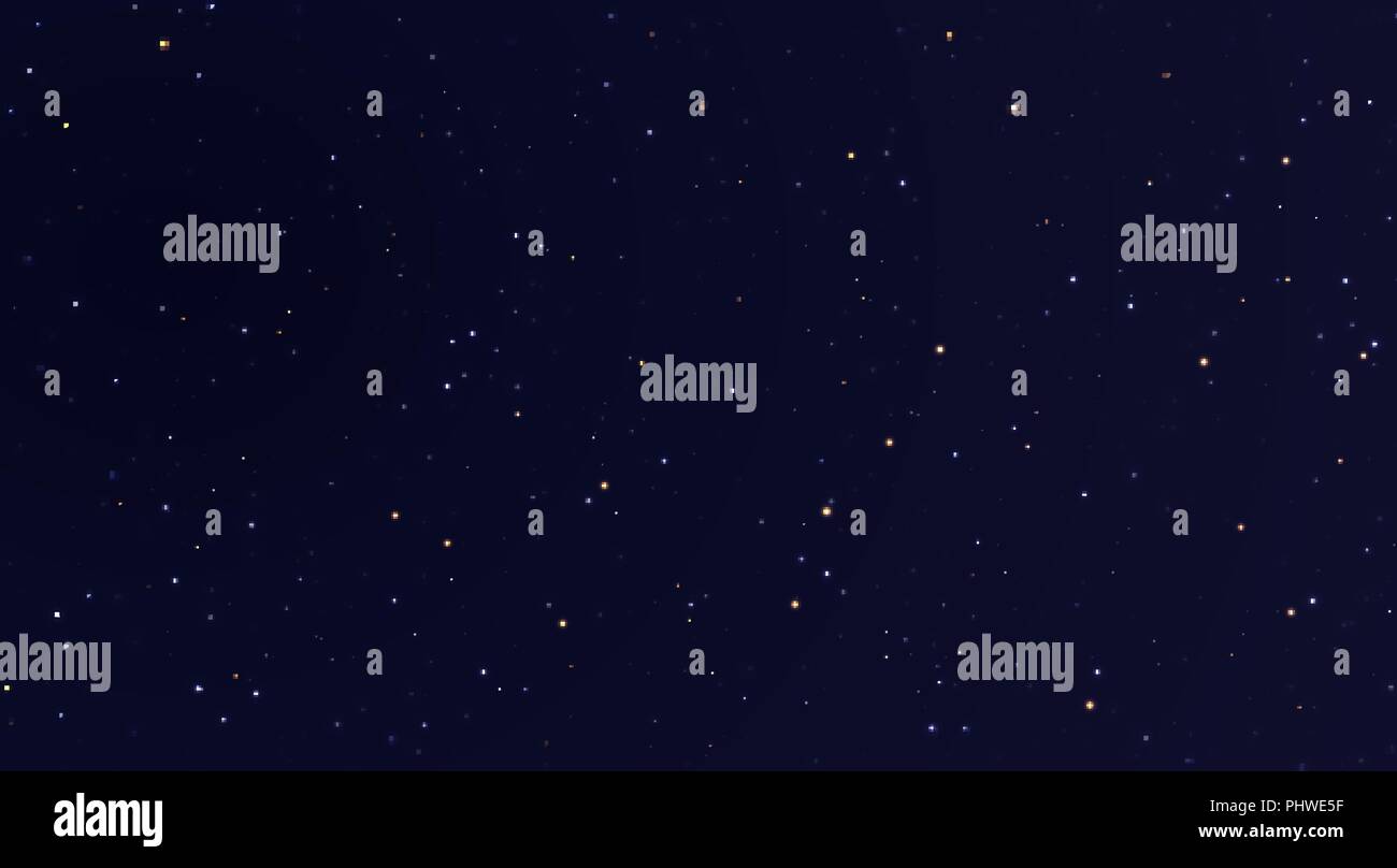 Space stars background. Light night sky vector. Stock Vector