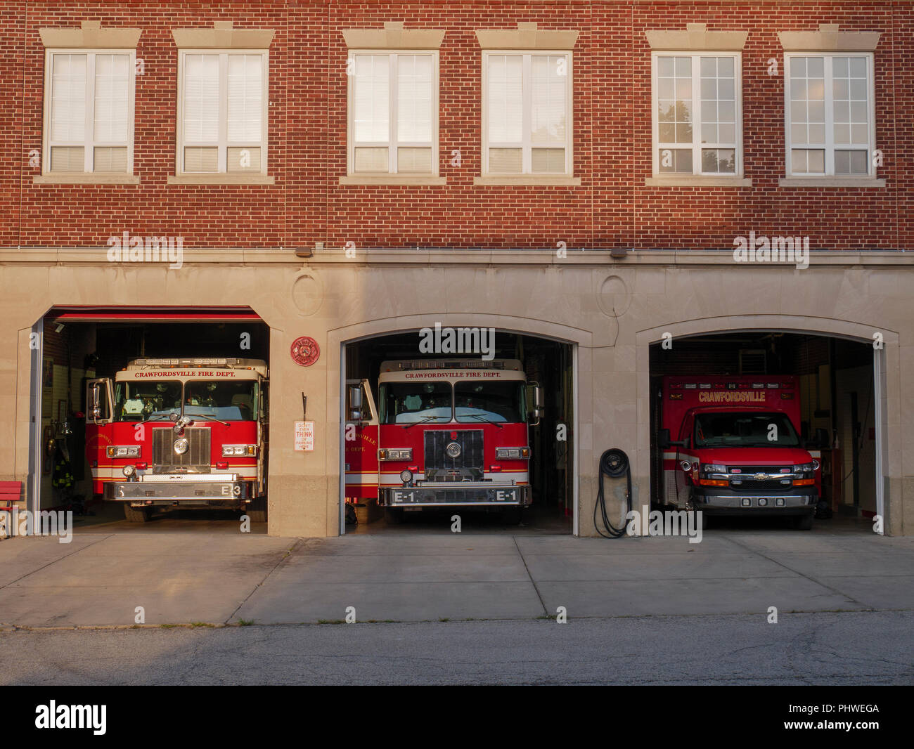 Crawfordsville Indiana Fire Department Stock Photo - Alamy