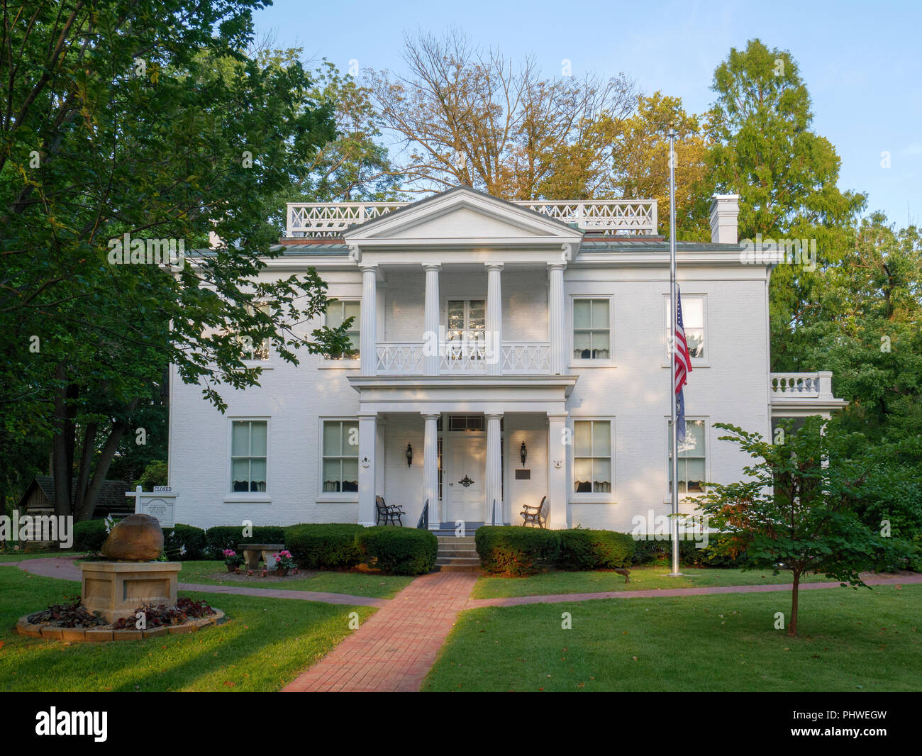 Lane Place Antebellum Mansion. Crawfordsville, Indiana Stock Photo Alamy