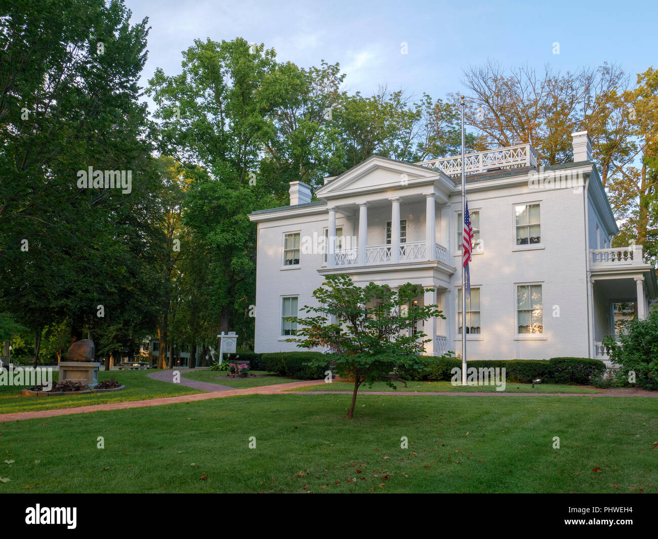 Lane Place Antebellum Mansion. Crawfordsville, Indiana Stock Photo Alamy