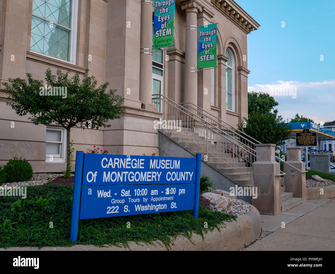 Carnegie Library, now a museum, Crawfordsville, Indiana Stock Photo - Alamy