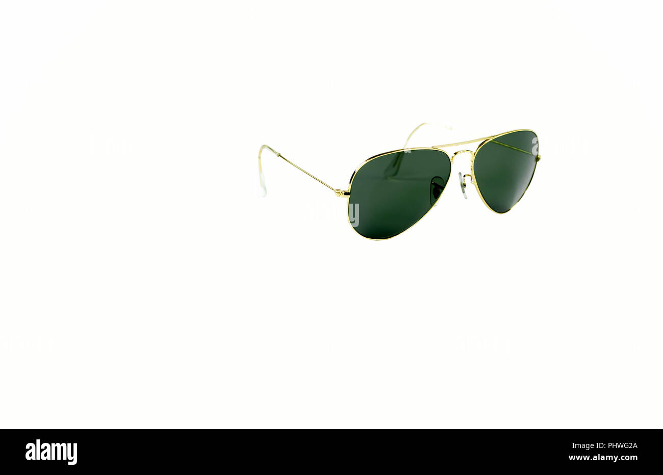 Sunglasses green color lens isolated Stock Photo Alamy