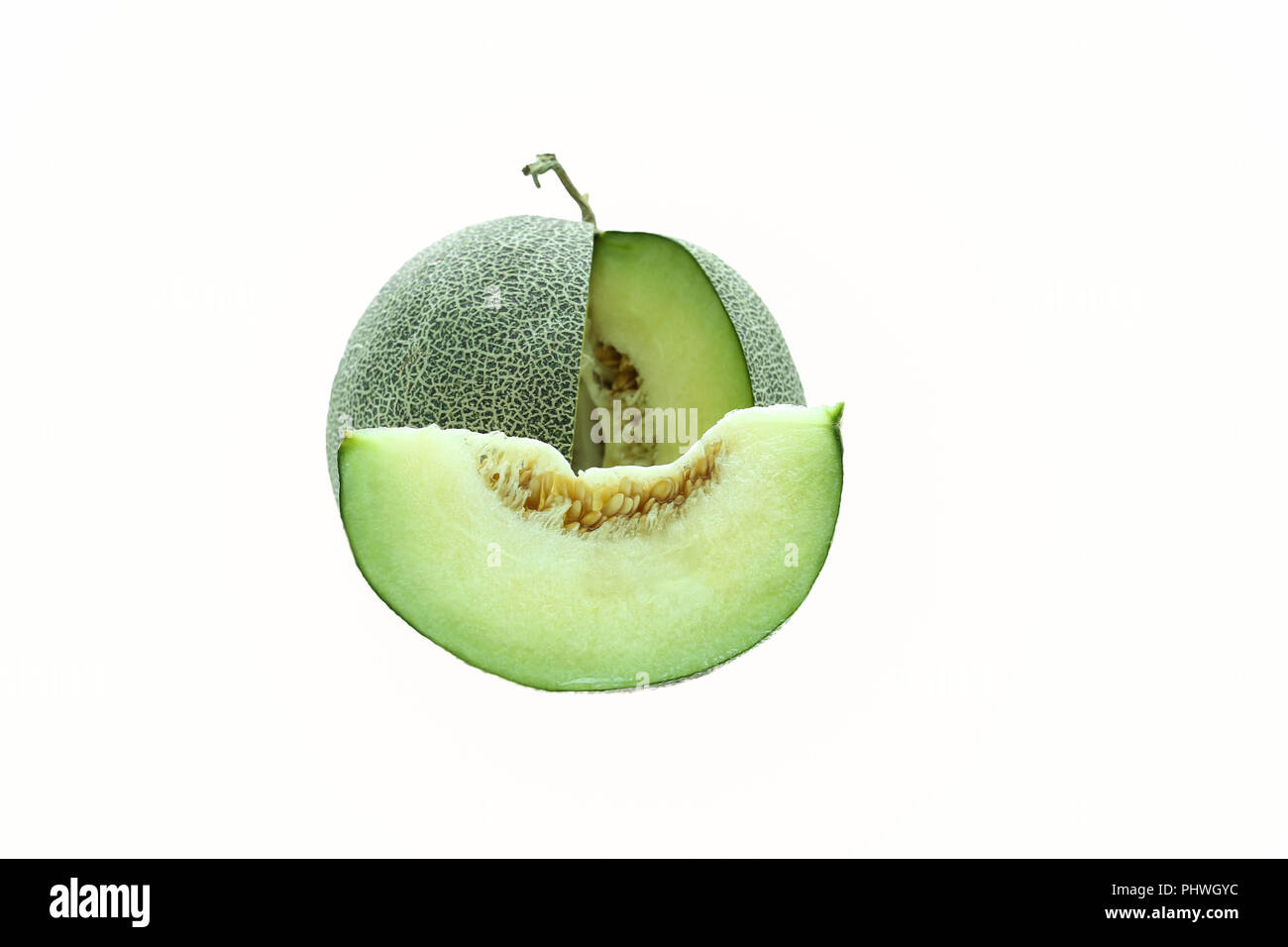 Japanese melon green isolated Stock Photo Alamy