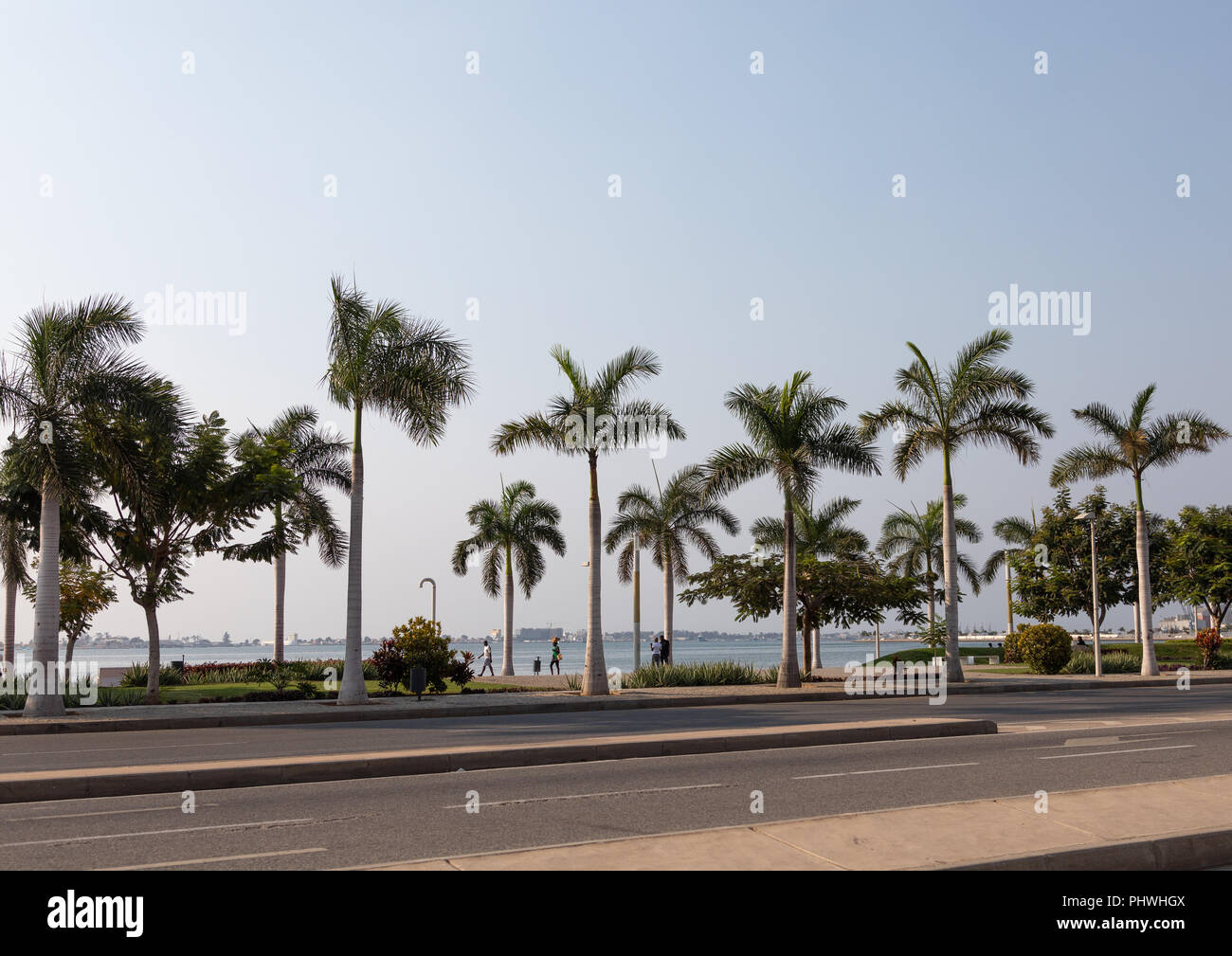Marginal promenade called avenida 4 de fevereiro, Luanda Province, Luanda, Angola Stock Photo