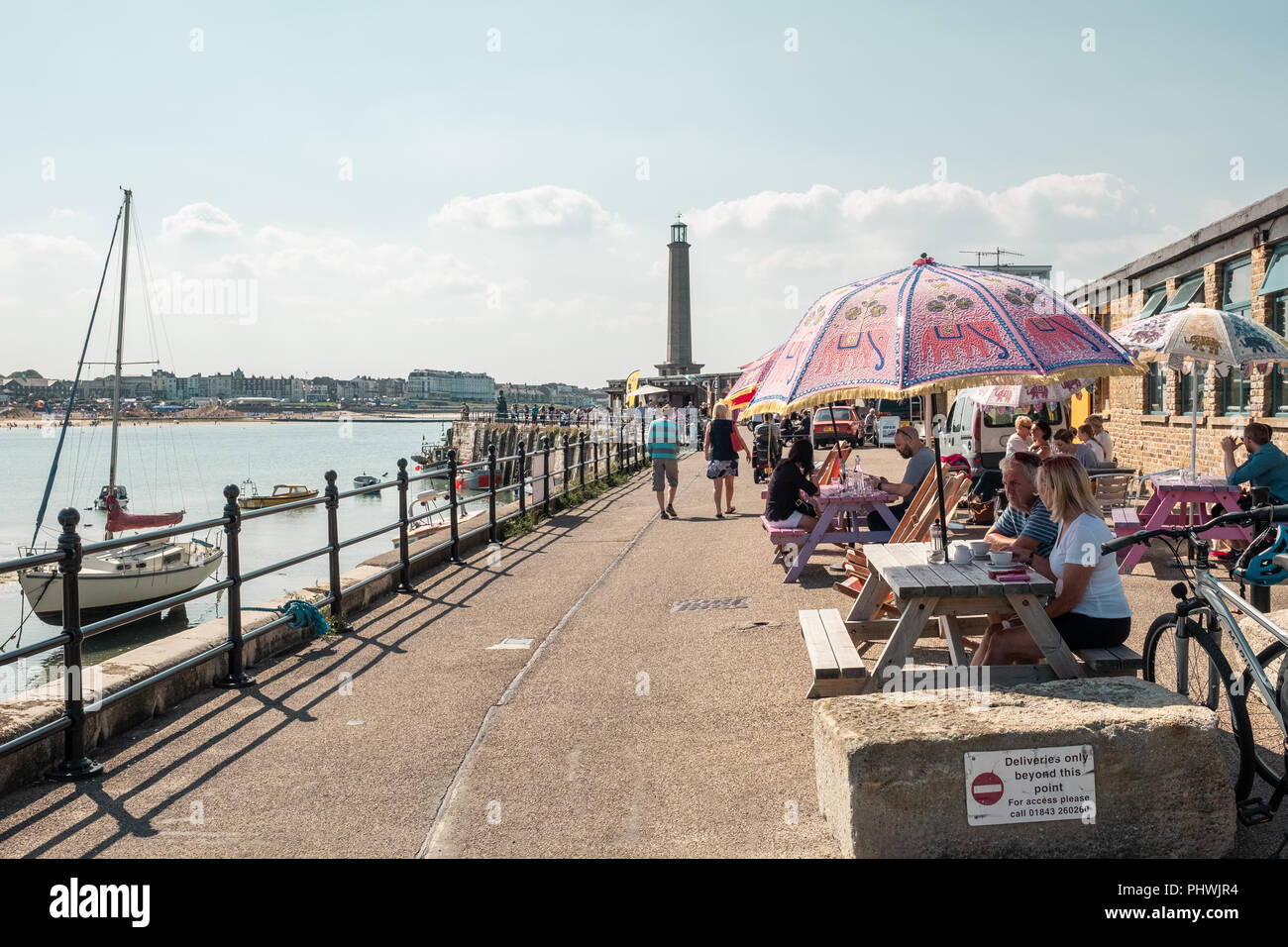 Restaurants on the Harbour Arm, Margate, Kent, Uk Stock Photo Alamy