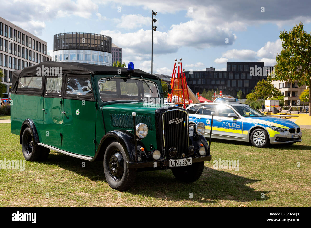 Vintage Opel Blitz police van, NRW Tag, North Rhine-Westphalia Day, is  celebrated in Essen, Ruhr Area, Germany Stock Photo - Alamy