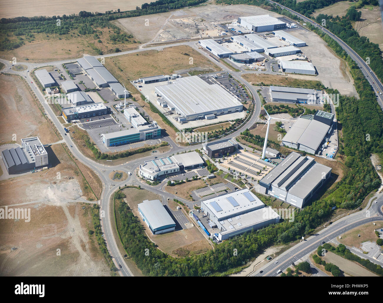 An aerial view of the Advanced Manufacturing Park, Sheffield, South
