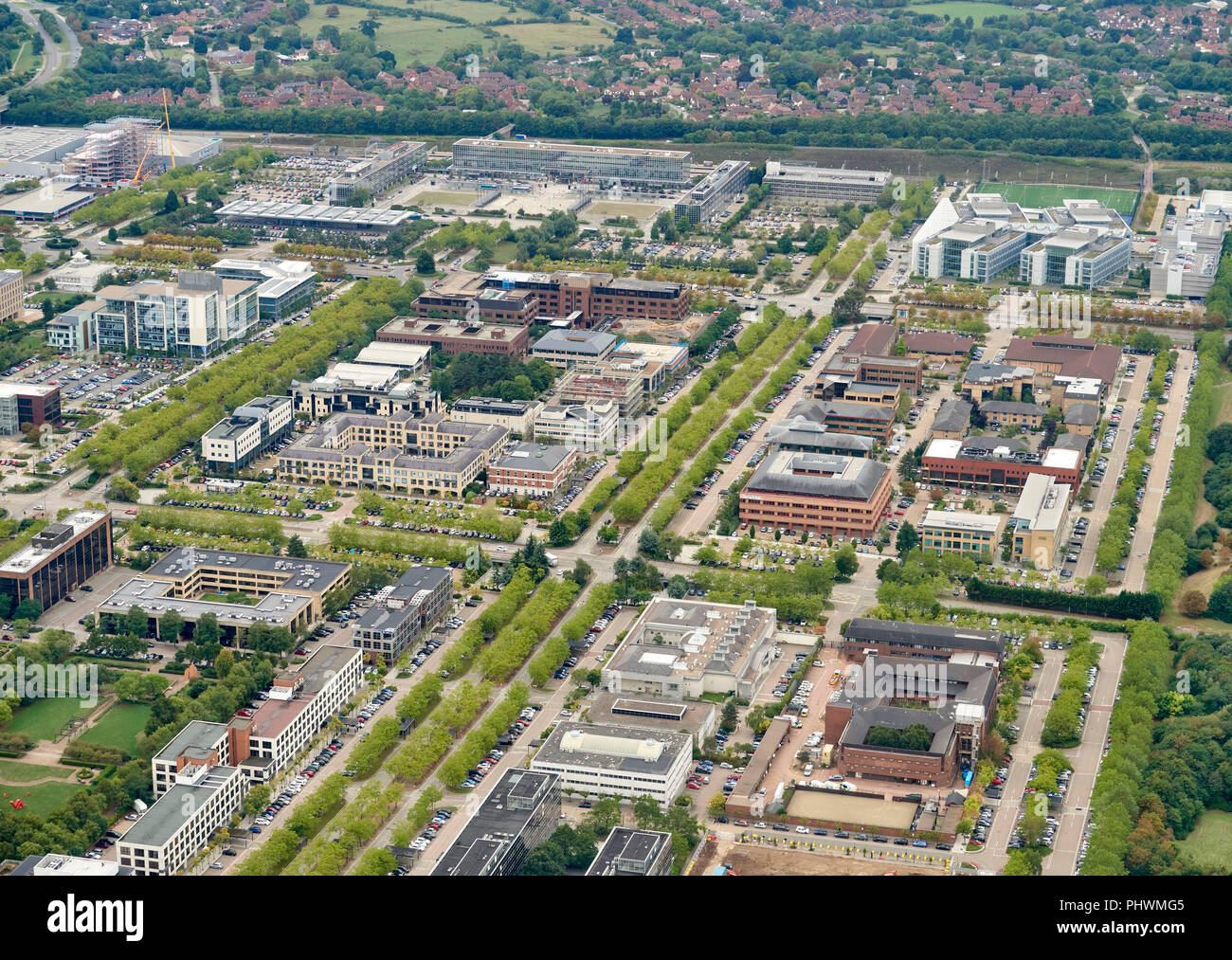 An aerial view of Milton Keynes City Centre, South East England, UK Stock Photo Alamy
