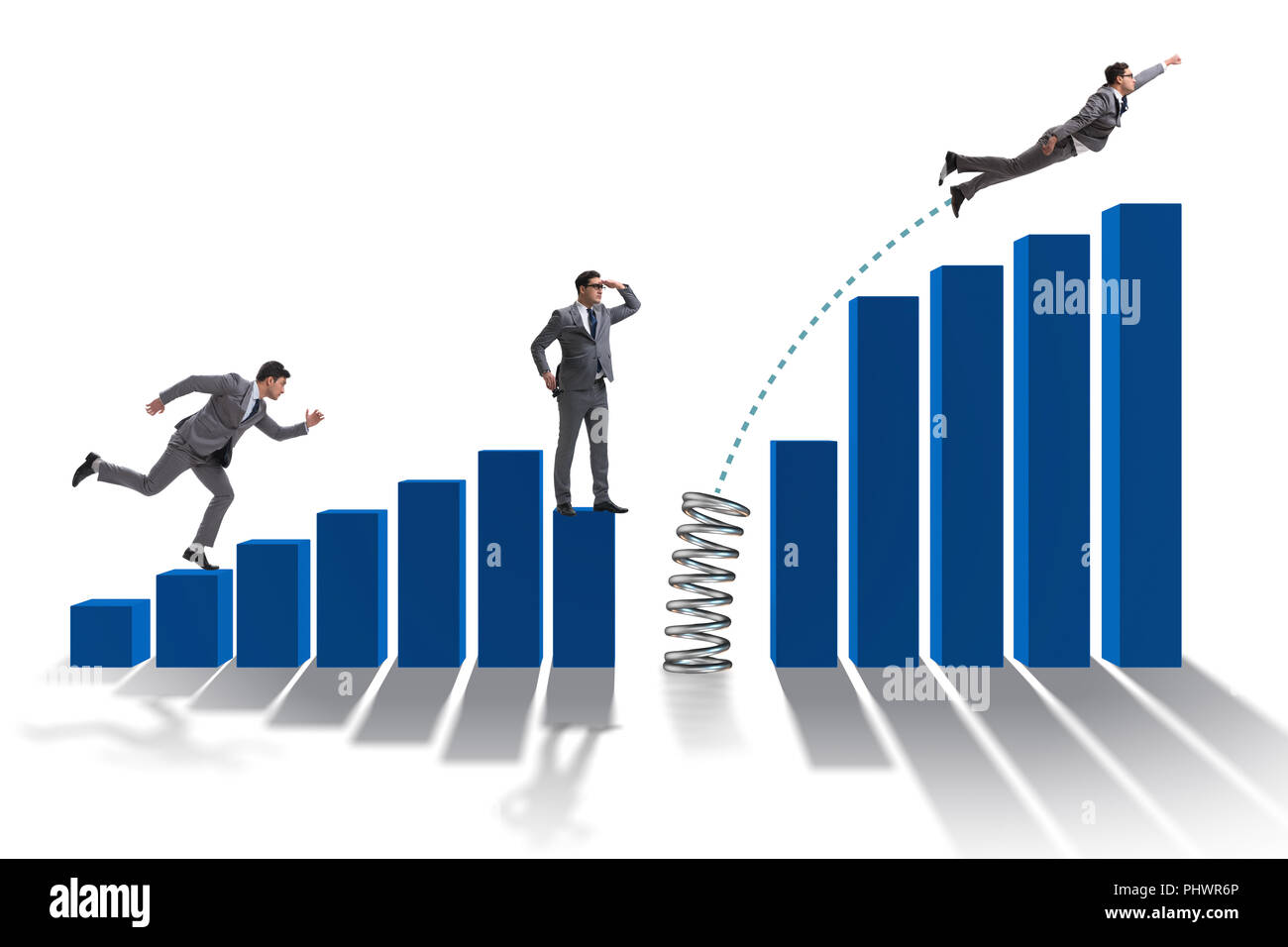 Business people increase financial chart investment Cut Out Stock ...