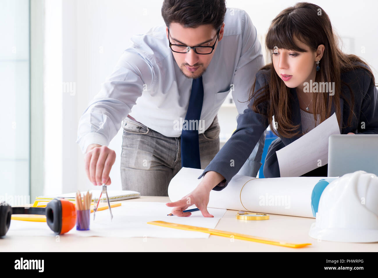 Engineers working on new project Stock Photo - Alamy