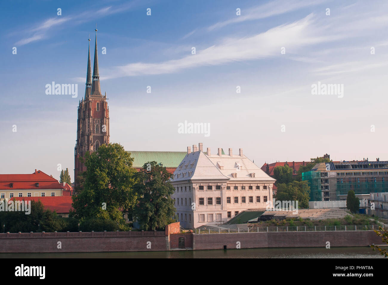 Gothic cathedral of St. John the Baptist Wroclaw, Poland, ostrow tumski ...