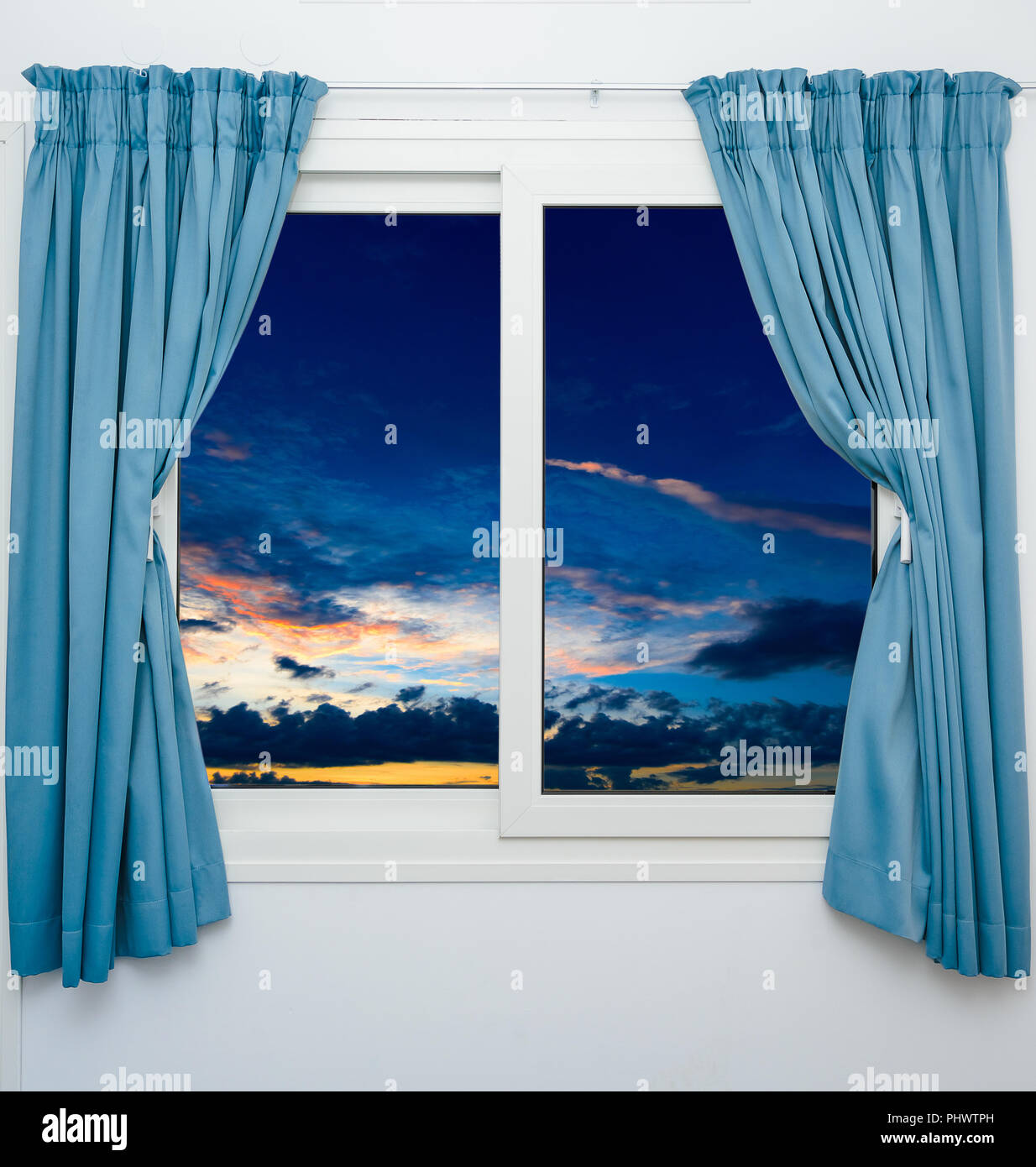 beautiful view from the window to nature picturesquely Stock Photo