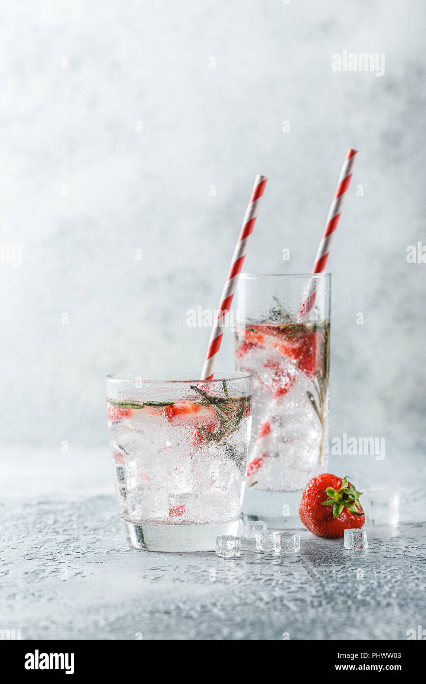 Strawberry and rosemary drink Stock Photo Alamy