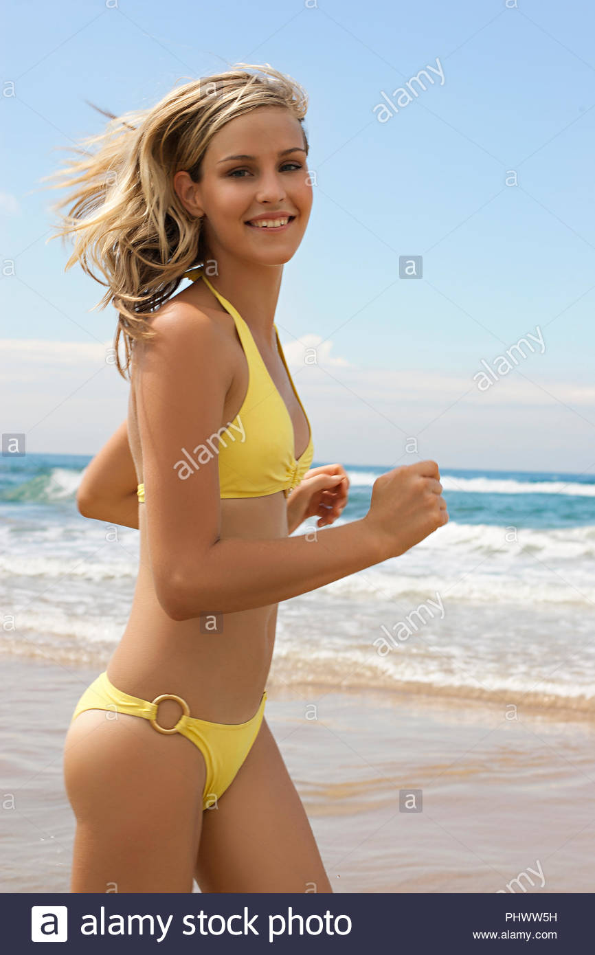 girl in yellow swimsuit