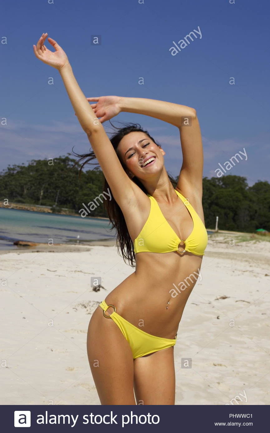 girl in yellow swimsuit