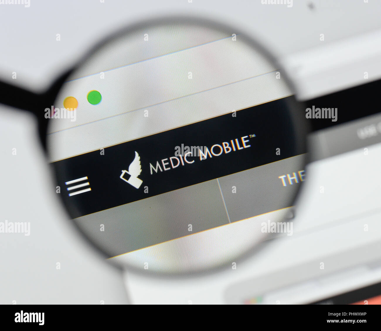 Milan, Italy August 20, 2018 Medic Mobile website homepage. Medic