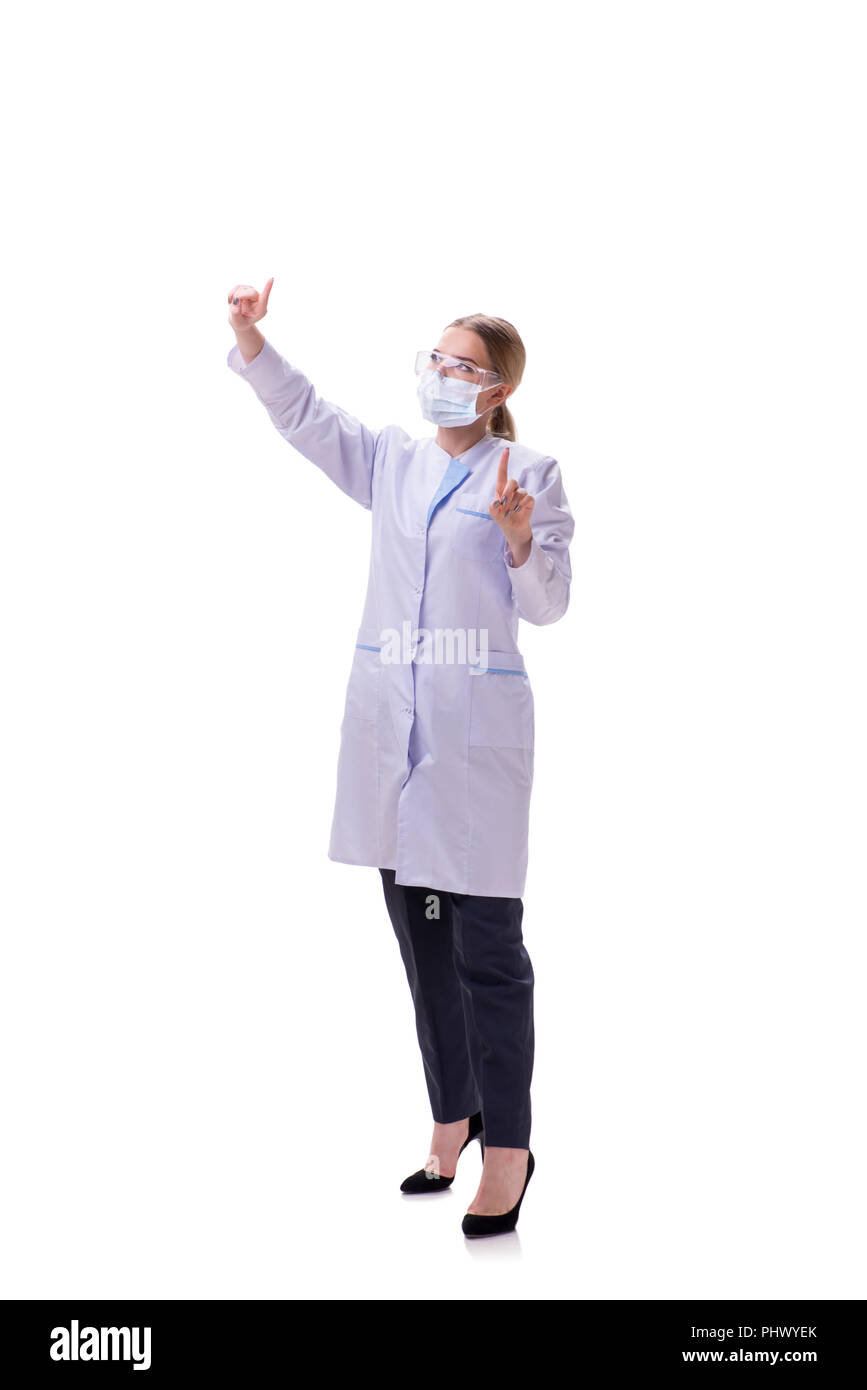 Young woman doctor isolated on white background Stock Photo - Alamy