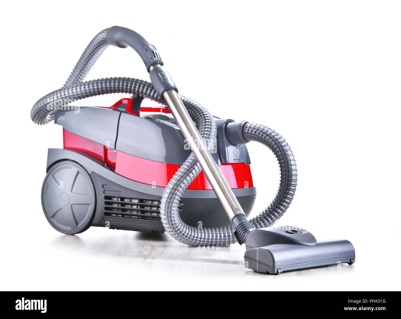 Canister vacuum cleaner for home use isolated on white Stock Photo Alamy