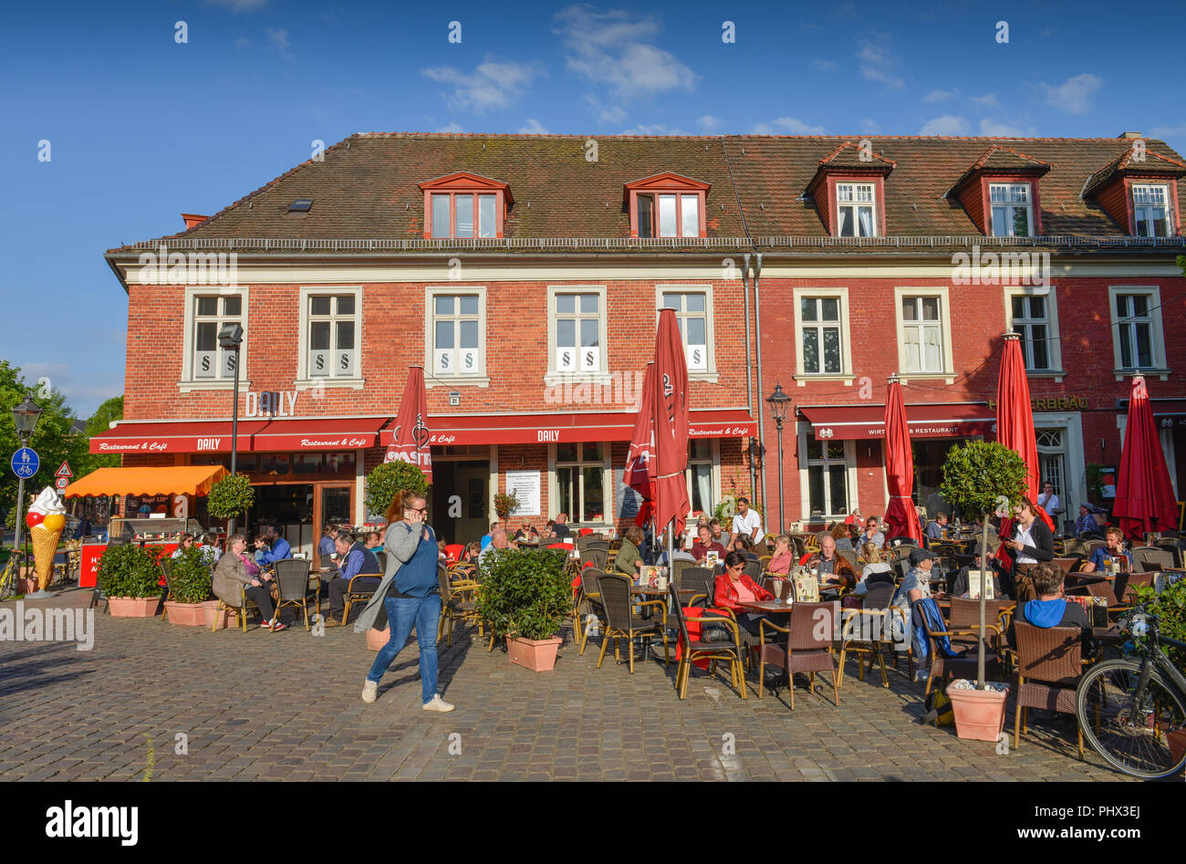 Cafe Heider, Hollaendisches Viertel, Friedrich-Ebert-Strasse, Potsdam, Brandenburg, Deutschland Stock Photo