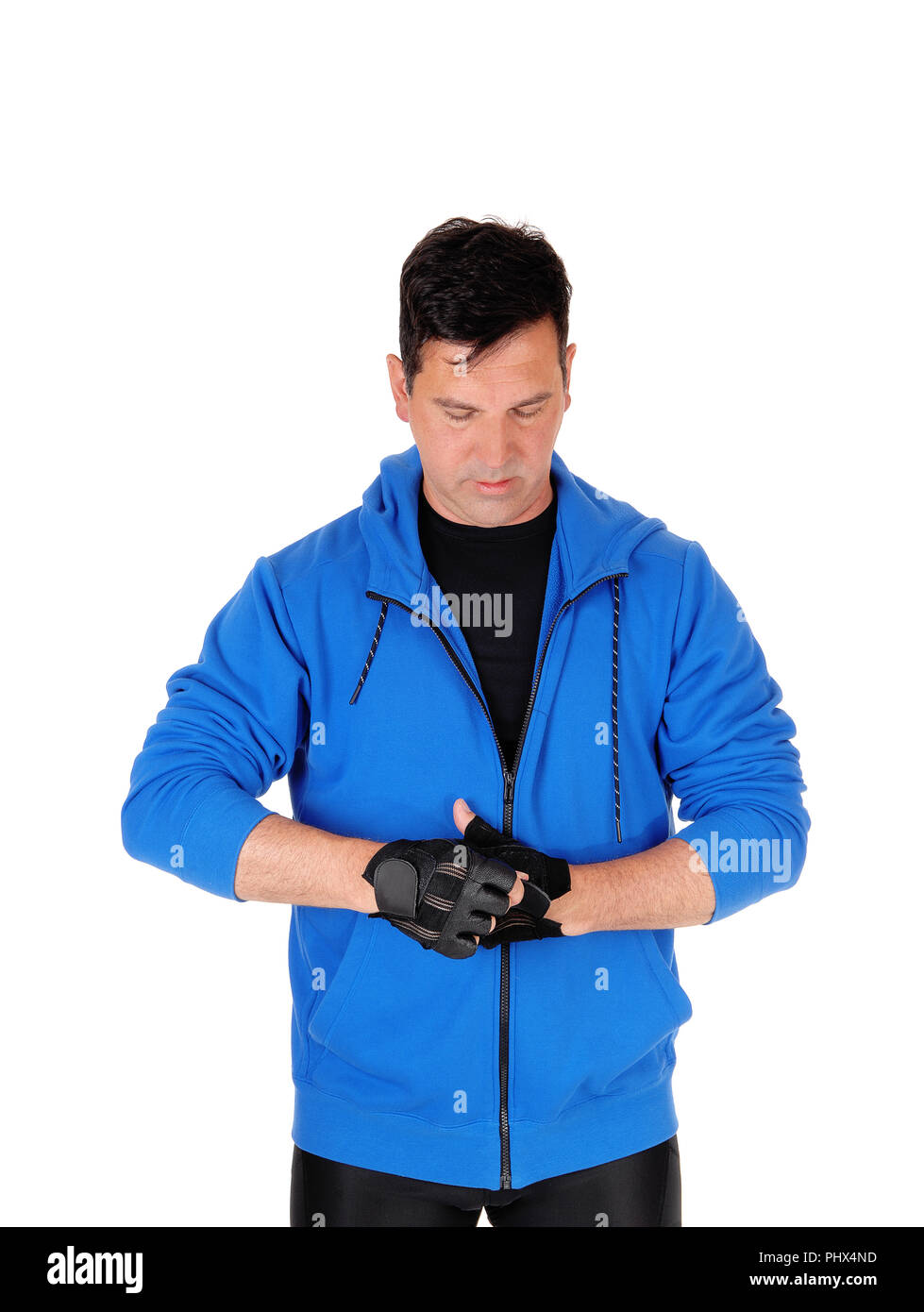 Man in blue jacket hires stock photography and images Alamy