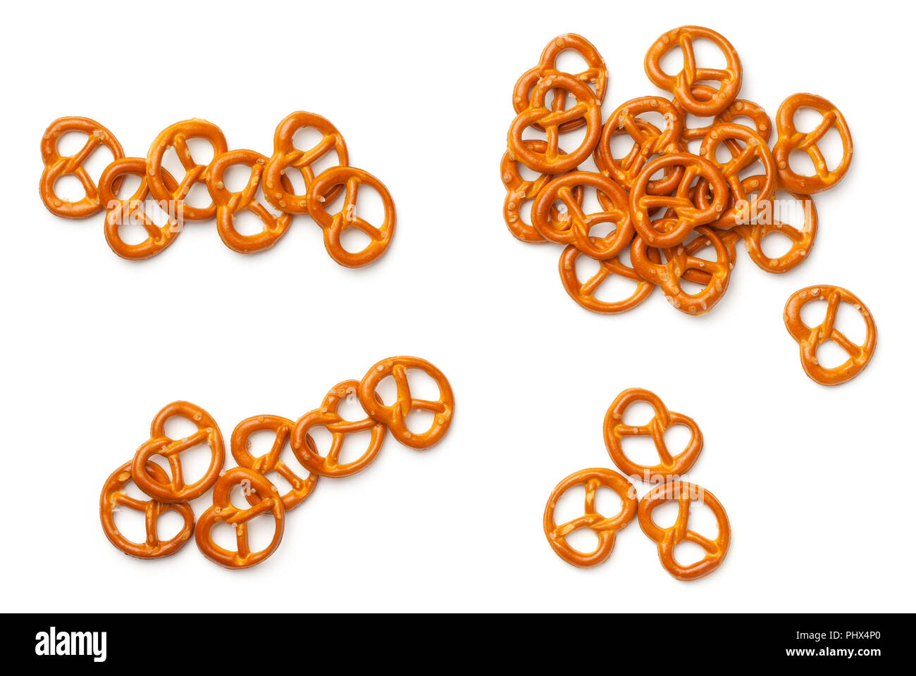 Pretzels Isolated on White Background Stock Photo