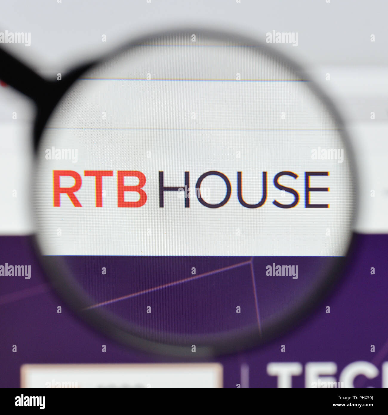 Milan, Italy - August 20, 2018: RTB House website homepage. RTB House logo visible. Stock Photo