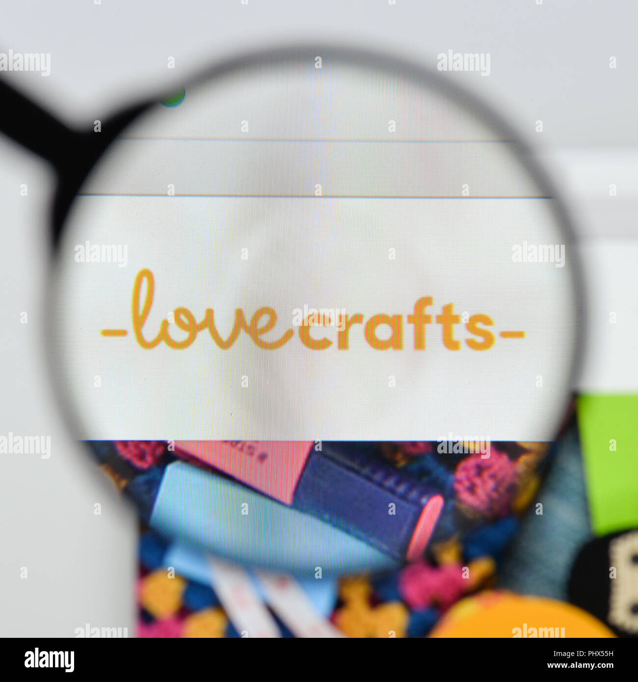 Milan, Italy August 20, 2018 LoveCrafts website homepage. LoveCrafts