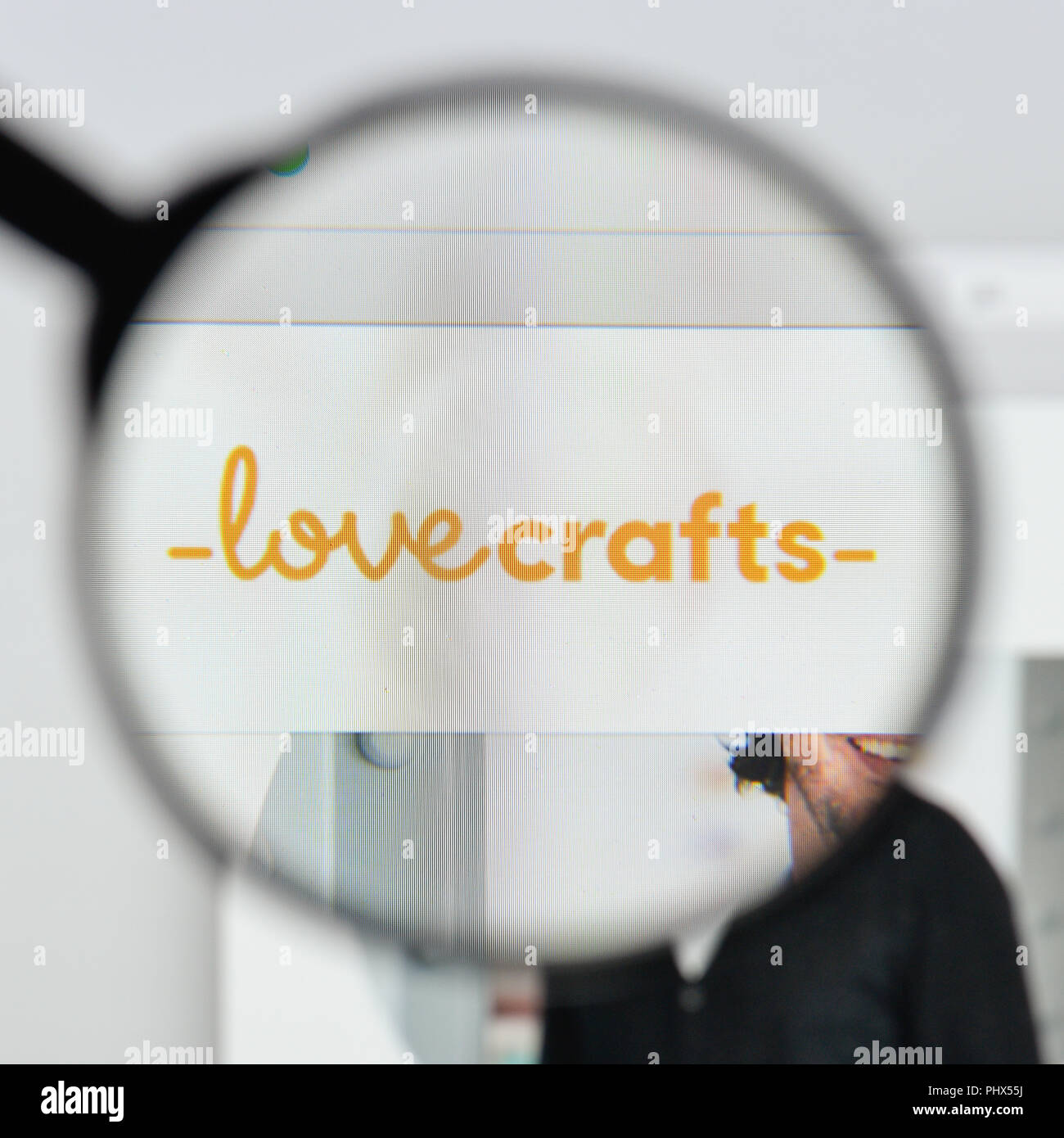 Milan, Italy August 20, 2018 LoveCrafts website homepage. LoveCrafts