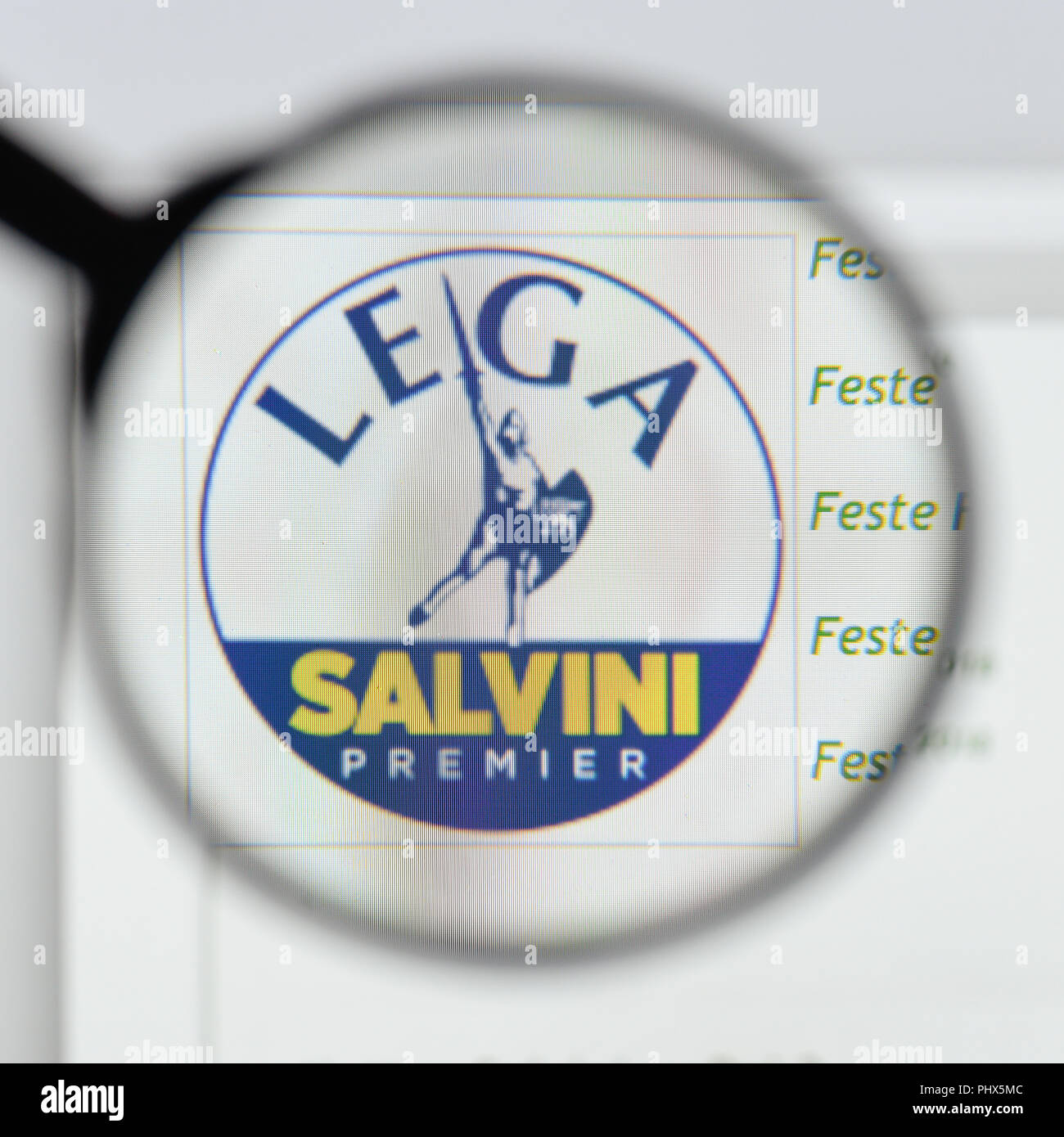 Milan, Italy - August 20, 2018: Lega Nord website homepage. Lega Nord logo  visible Stock Photo - Alamy