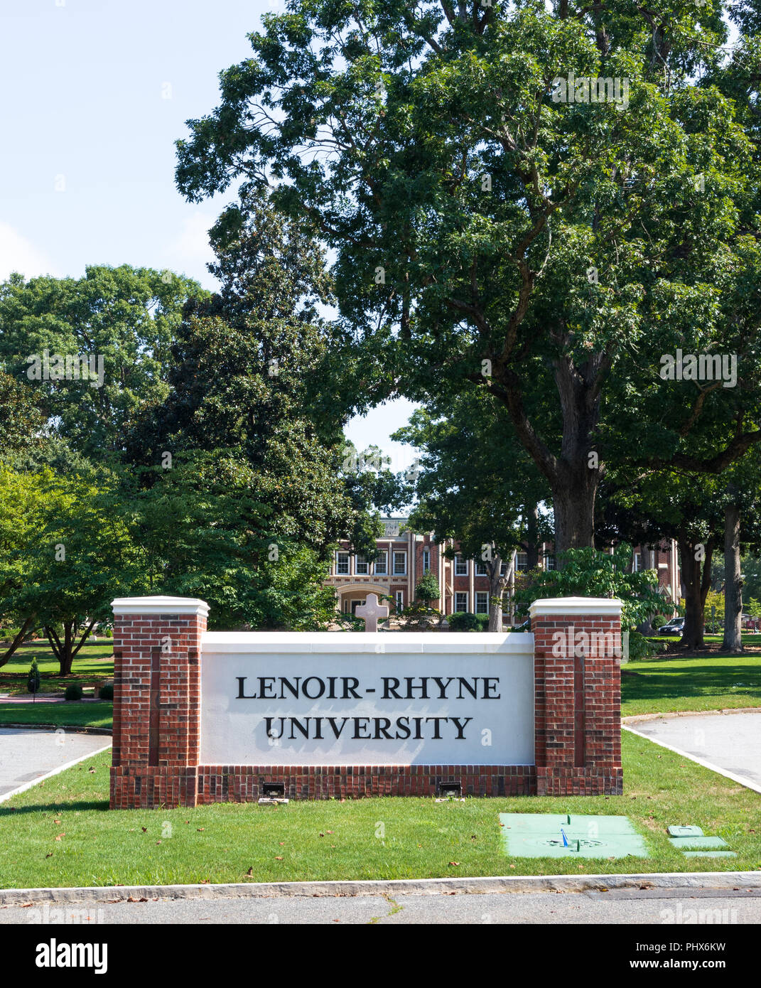 HICKORY, NORTH CAROLINA,  USA-9/1/18: Lenoir-Rhyne University, formerly Lenoir-Rhyne College. Stock Photo