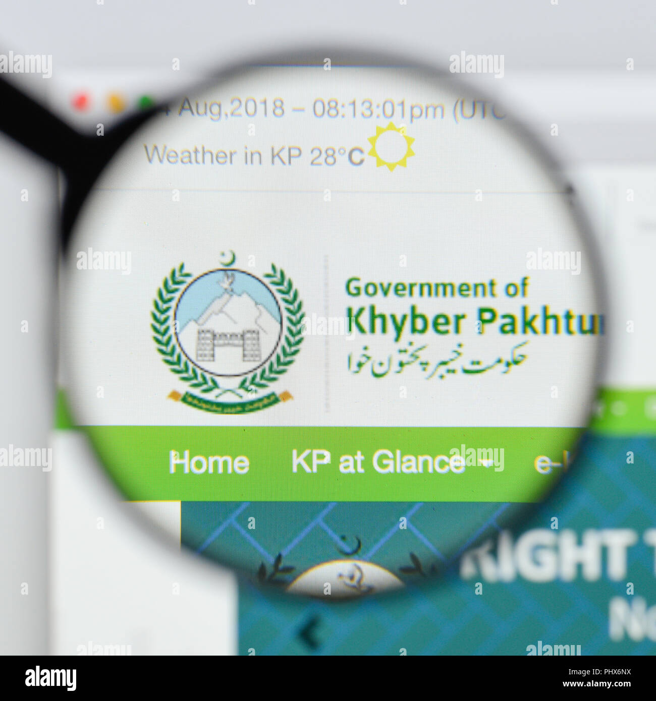 Milan, Italy - August 20, 2018: KPK website homepage. KPK logo visible. Stock Photo