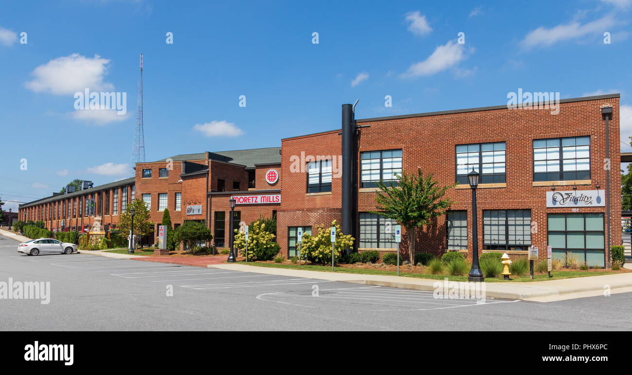 HICKORY, NORTH CAROLINA, USA9/1/18 Moretz mill building, renovated