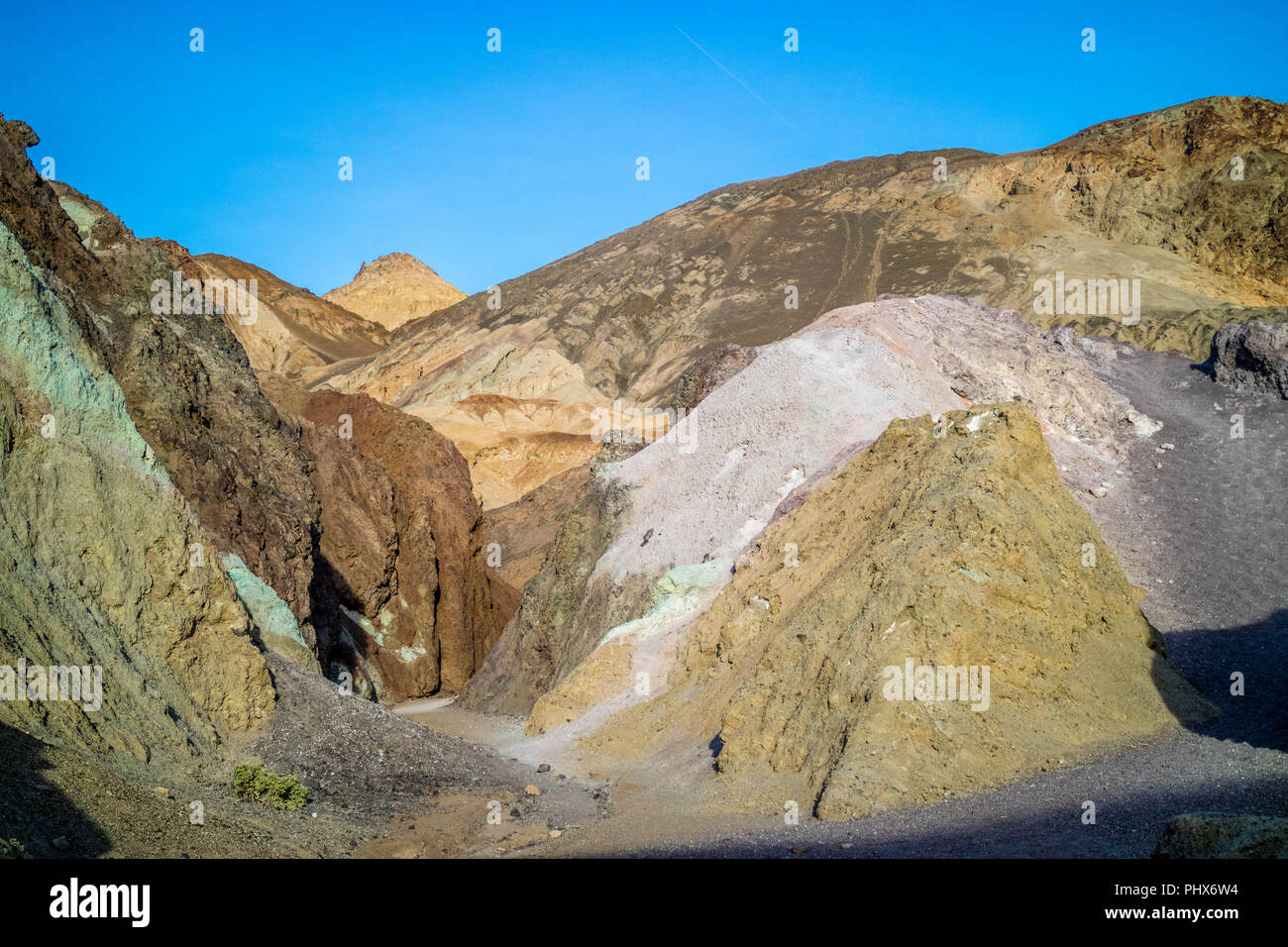 A Palette of Colored Rocks in Death Valley National Park Stock Photo ...