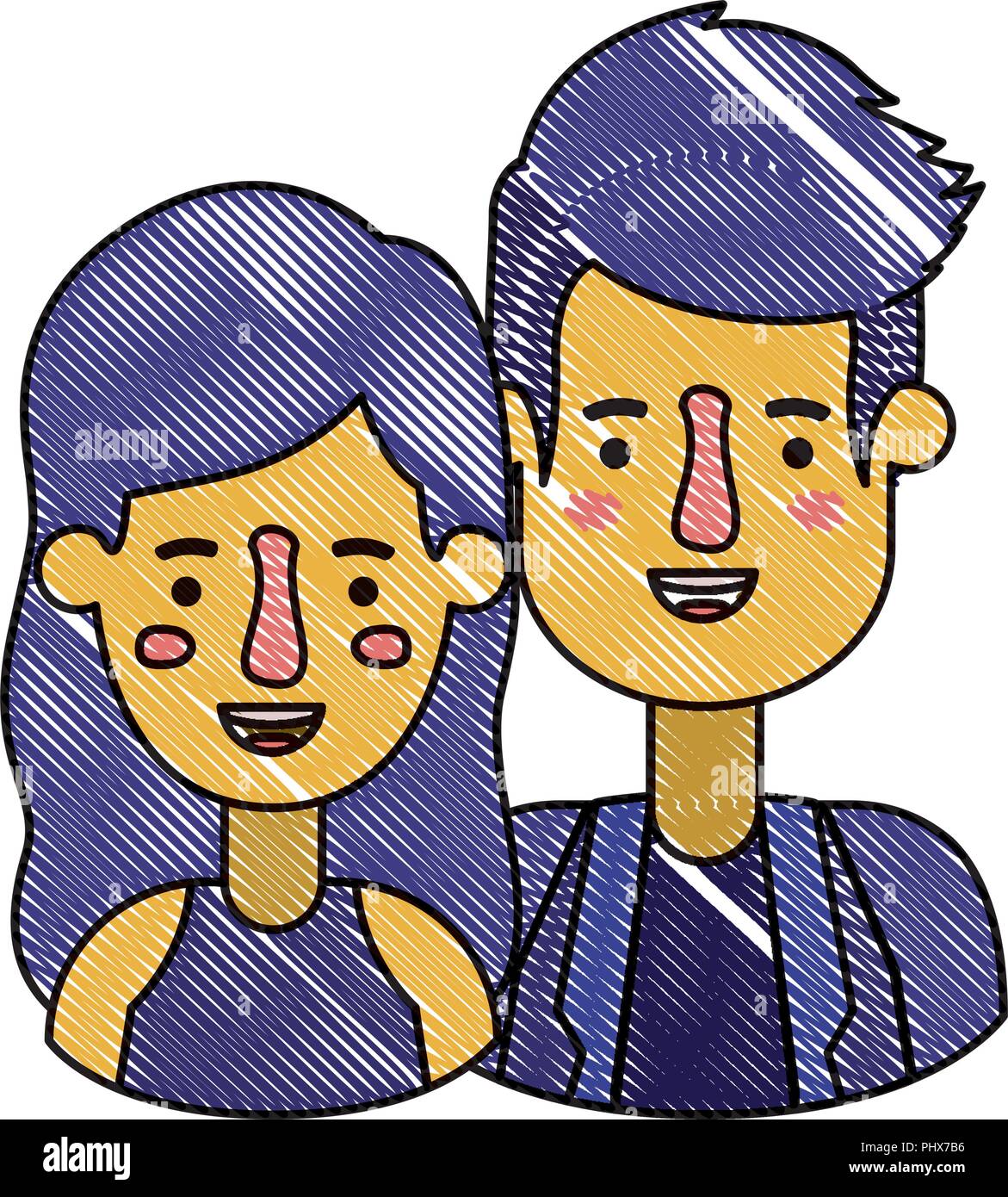 couple avatar characters icons Stock Vector Image & Art - Alamy